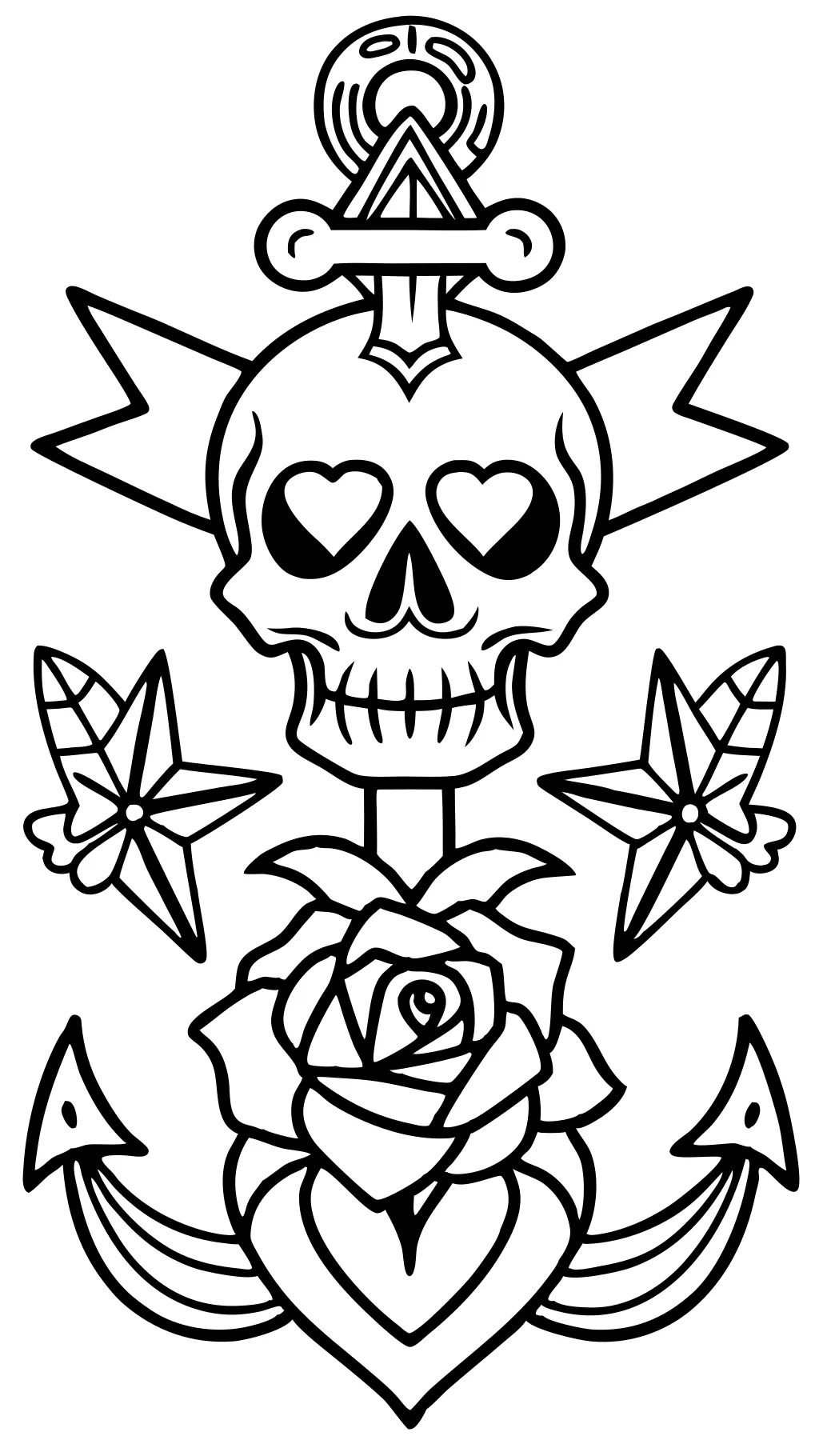 american traditional tattoo coloring pages